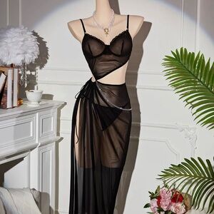 Elegant Black Sheer Lingerie Set